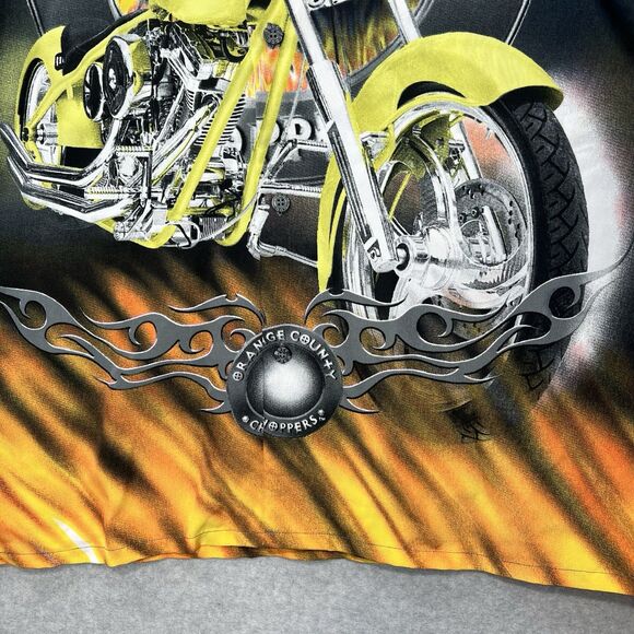 y2k Orange County Choppers Button Up Shirt Men's L Motorcycles Jesse James - Picture 5 of 14
